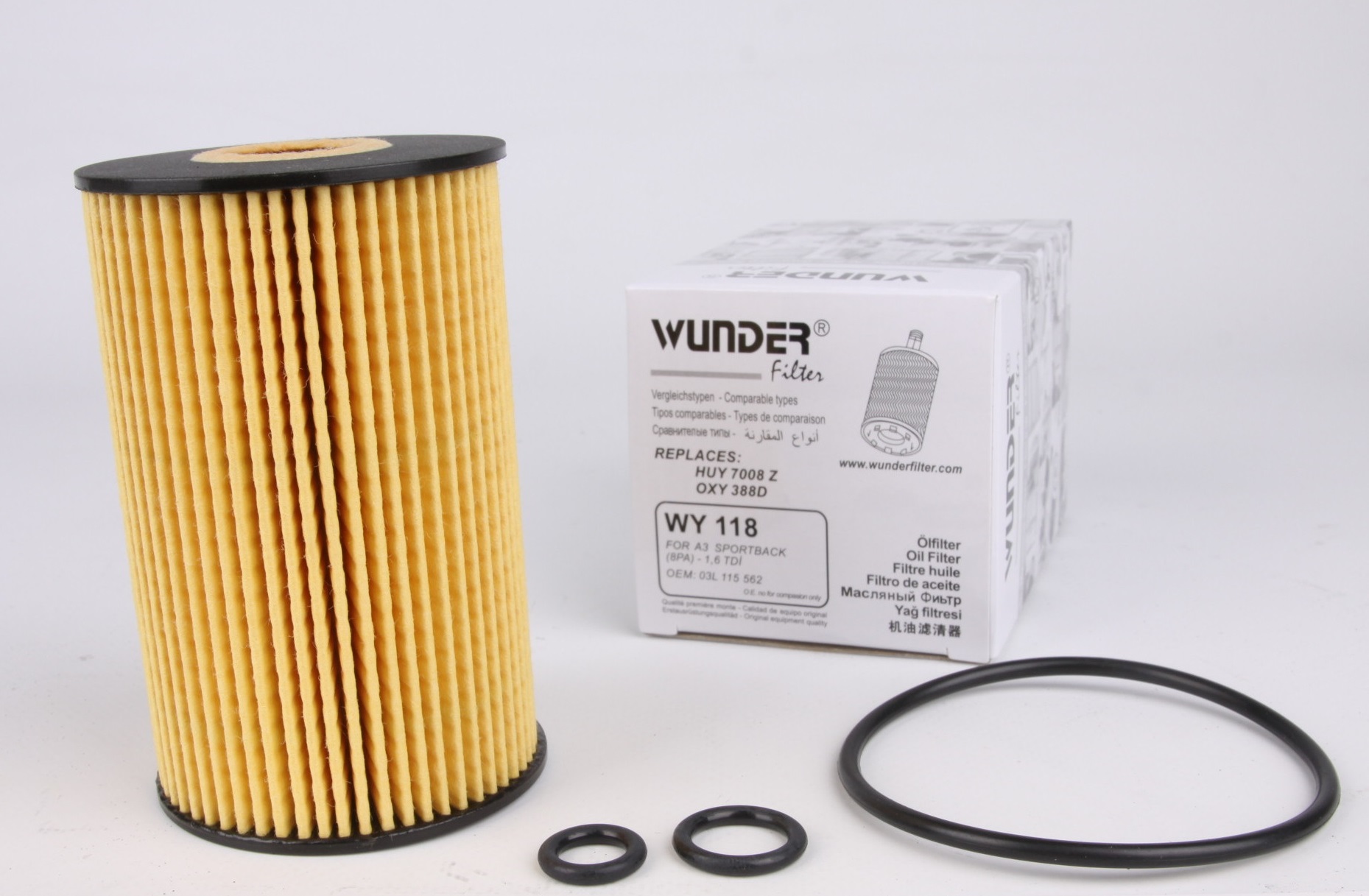 Фильтры масляные Фильтр масляный VW 1.6 -2.0TDI 10- WUNDER арт. WY118